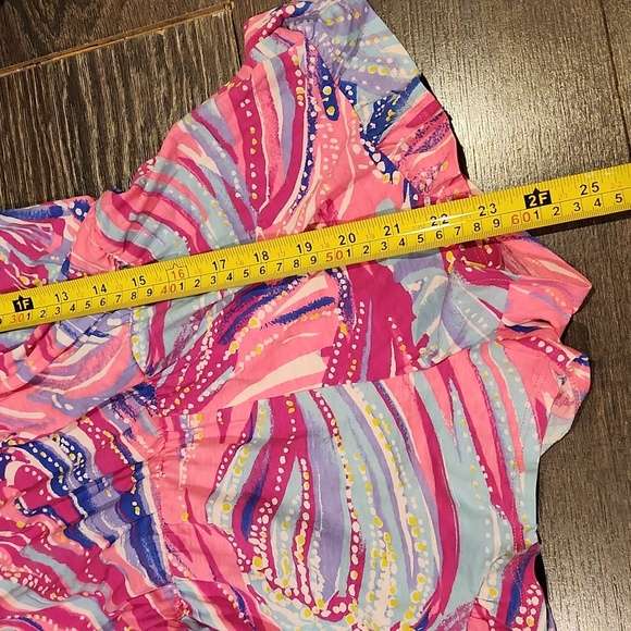 ❤️ LILLY PULITZER COTTON FANNING ROMPER, GIRLS 10 - 12 (LARGE) - Picture 5 of 9